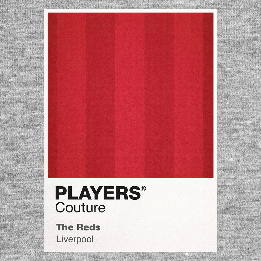 Liverpool Red Classic Football Shirt Colours Frame Men's T-Shirt – red close-up detail shot of the Liverpool Red Players