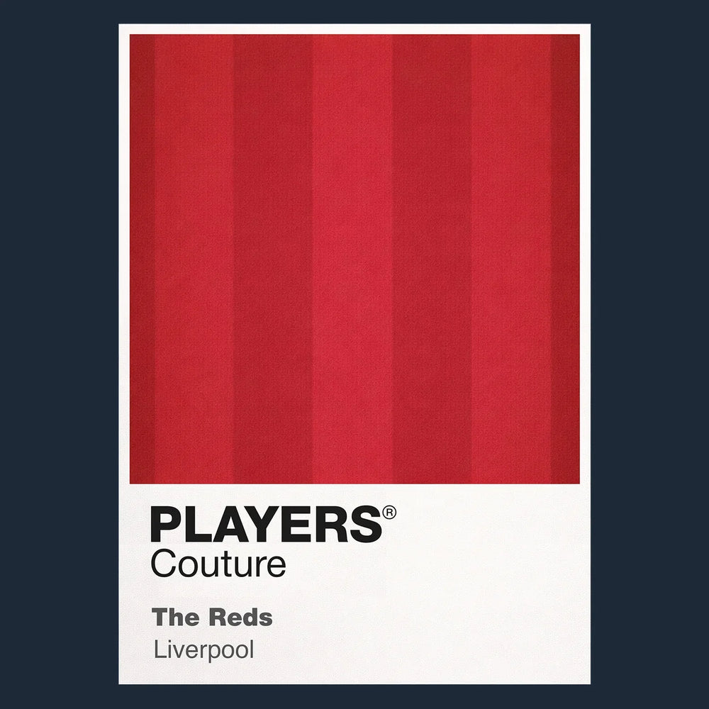 Liverpool Red Classic Football Shirt Colours Frame Men's T-Shirt – red close-up detail shot of the Liverpool Red Players