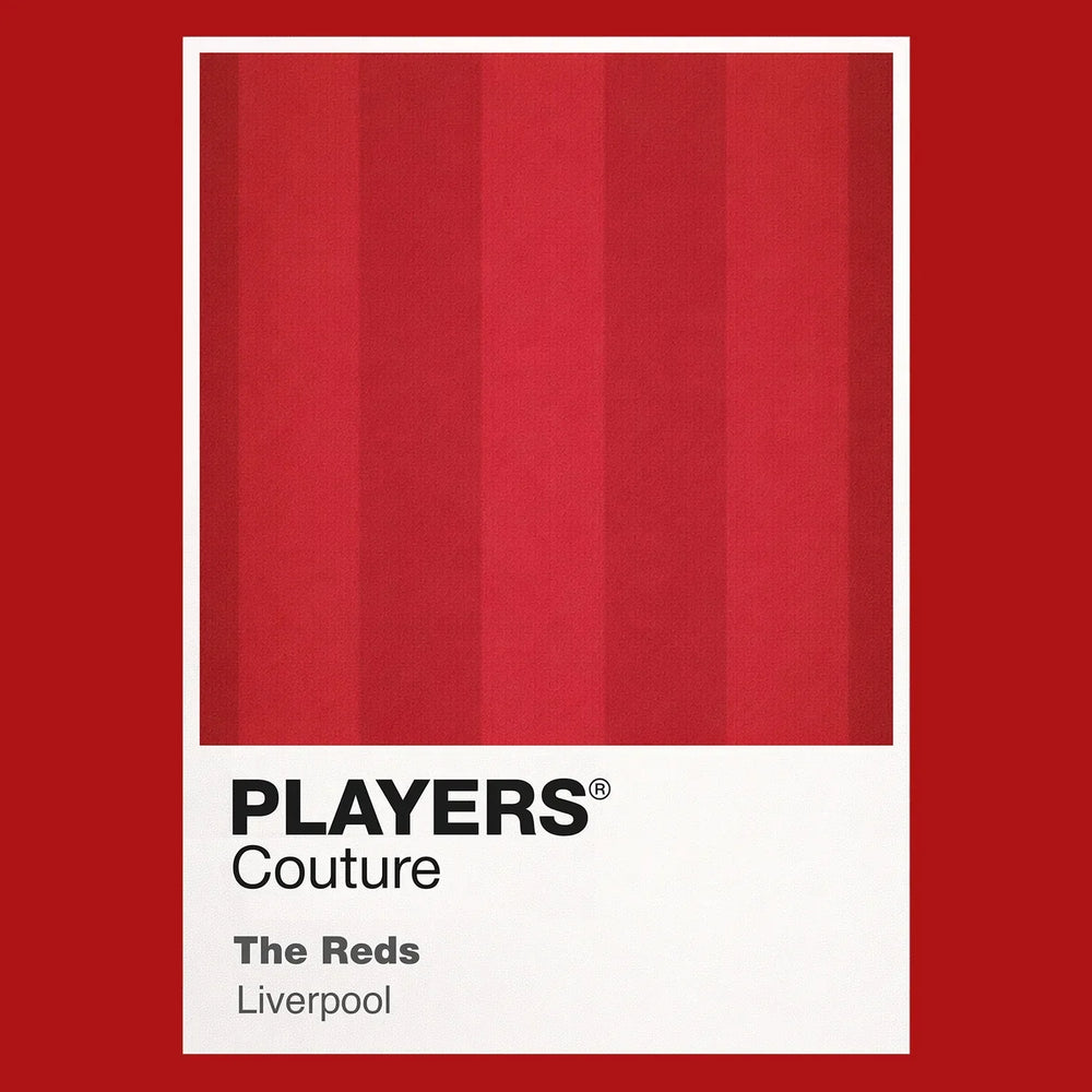 Liverpool Red Classic Football Shirt Colours Frame Men's T-Shirt – red close-up detail shot of the Liverpool Red Players