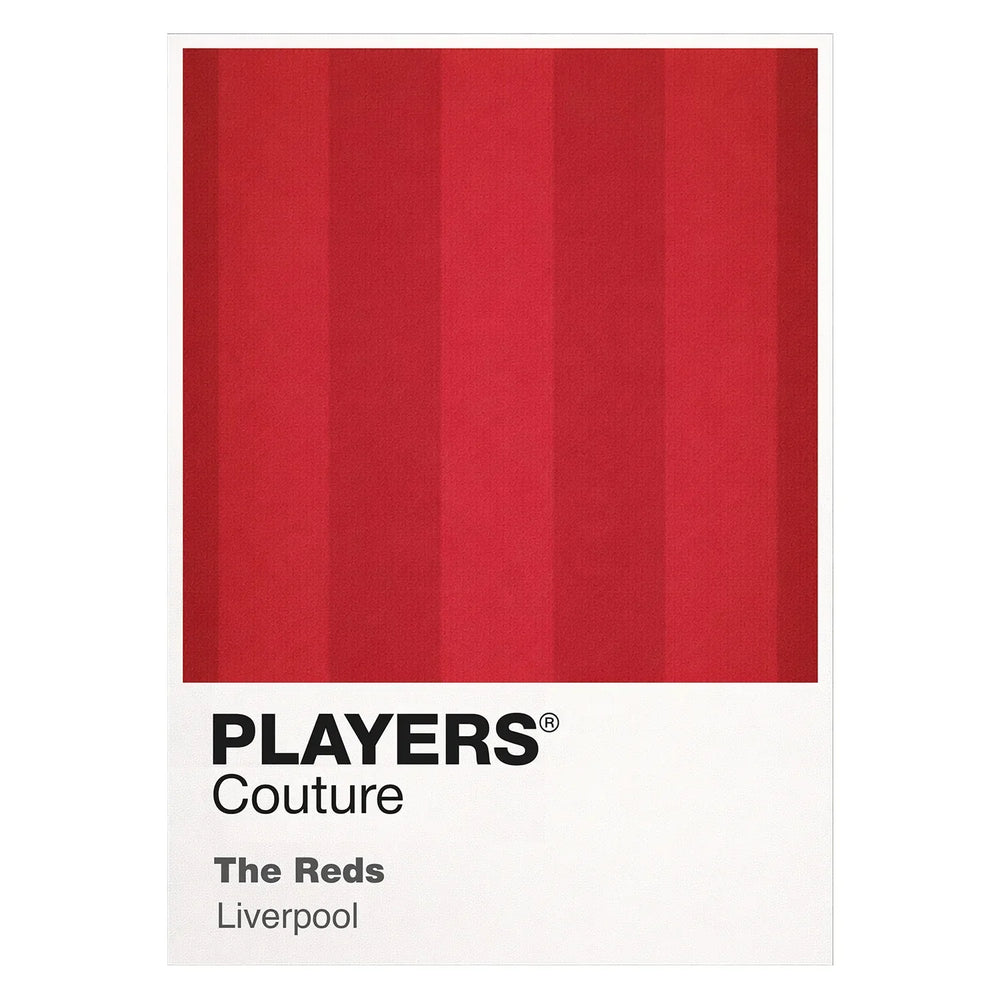 Liverpool Red Classic Football Shirt Colours Frame Men's T-Shirt – red close-up detail shot of the Liverpool Players Couture