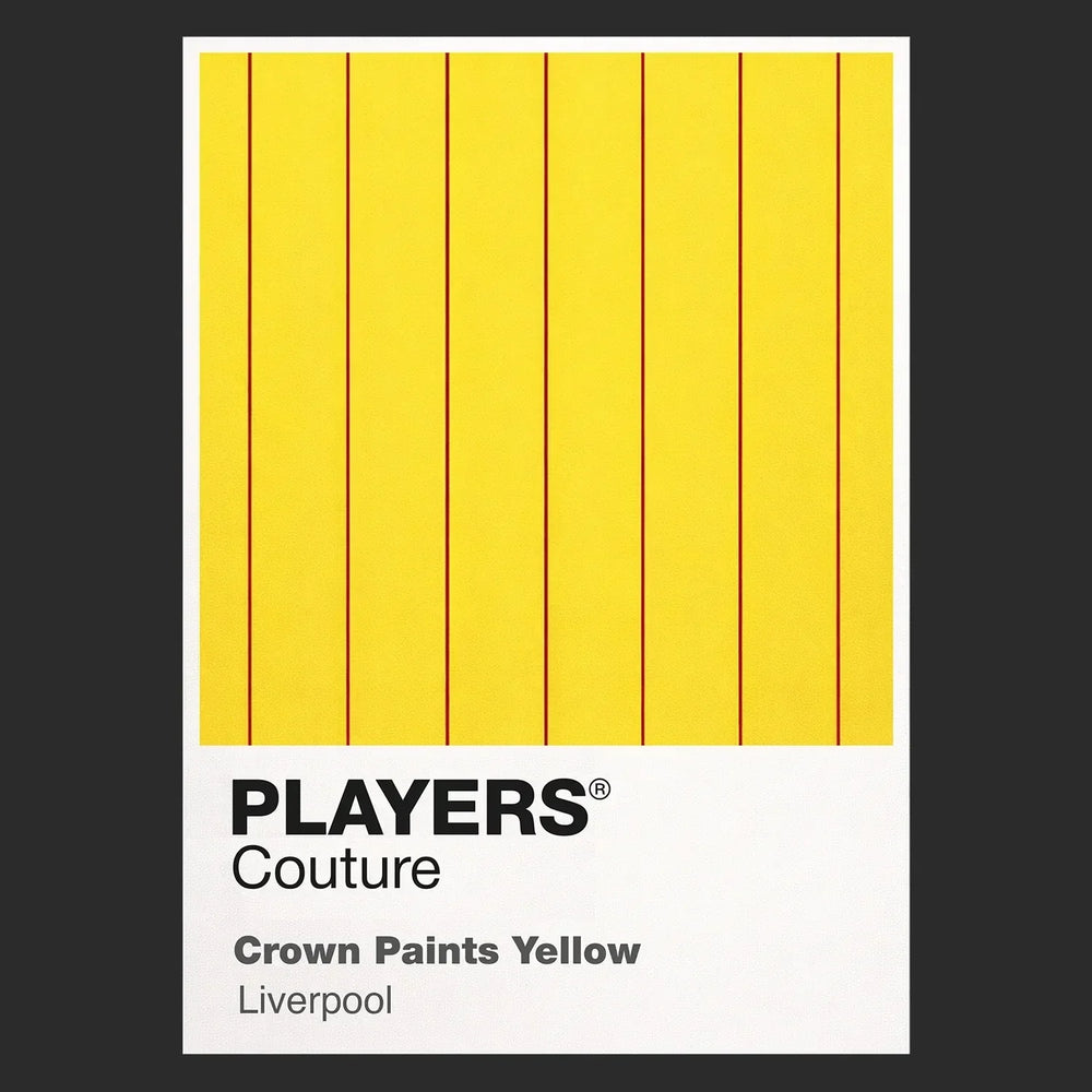 Liverpool Yellow Away Classic Football Shirt Colours Frame Men's T-Shirt – yellow close-up detail shot of the Liverpool