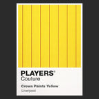 Liverpool Yellow Away Classic Football Shirt Colours Frame Men's T-Shirt – yellow close-up detail shot of the Liverpool