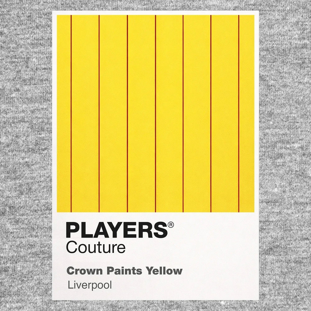 Liverpool Yellow Away Classic Football Shirt Colours Frame Men's T-Shirt – yellow close-up detail shot of the Liverpool