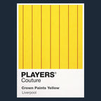 Liverpool Yellow Away Classic Football Shirt Colours Frame Men's T-Shirt – yellow close-up detail shot of the Liverpool