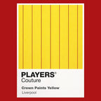 Liverpool Yellow Away Classic Football Shirt Colours Frame Men's T-Shirt – yellow close-up detail shot of the Liverpool
