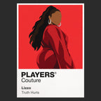 Lizzo the confidence, colour and musicianship of Lizzo's live pop performances Icon Frame artwork in black