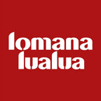 Lomana Lualua Logo Men's Hoodie – red close-up detail shot of the Lomana Lualua Players Couture logo design