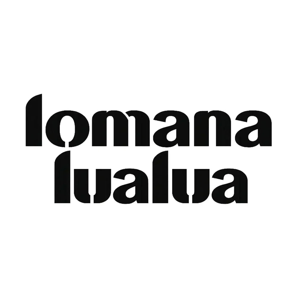Lomana Lualua Logo Men's Hoodie – white close-up detail shot of the Lomana Lualua Players Couture logo design
