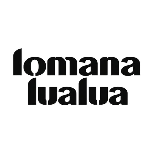 Lomana Lualua Logo Men's Hoodie – white close-up detail shot of the Lomana Lualua Players Couture logo design