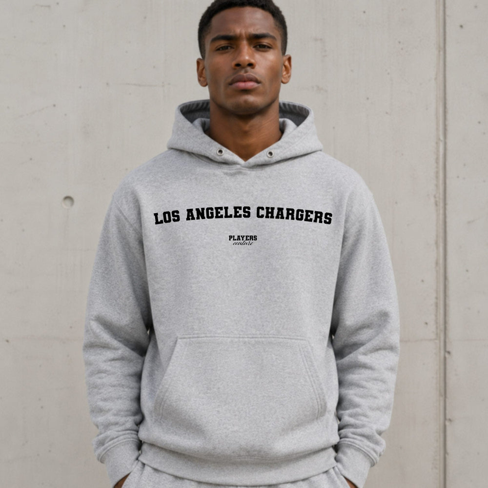 Los Angeles Chargers name-print hoodie - grey