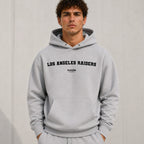 Los Angeles Raiders name-print hoodie - grey