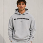 Los Angeles Raiders name-print hoodie - grey