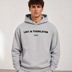 Lost In Translation name-print hoodie - grey
