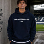 Lost In Translation name-print hoodie - navy