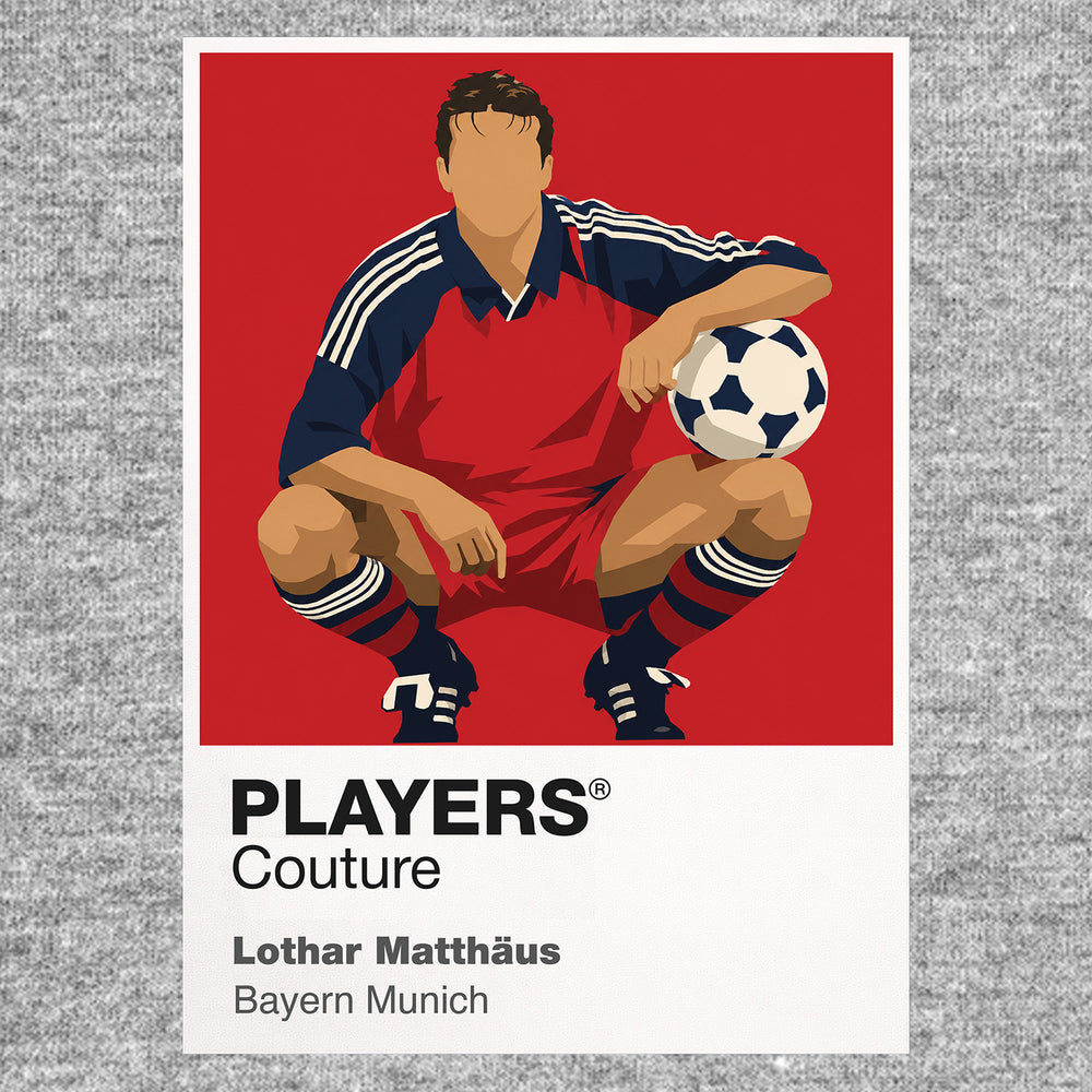 Lothar Matthaus Bayern Munich Icon Frame — Gray