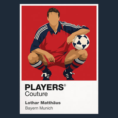 Lothar Matthaus Bayern Munich Icon Frame Men's Hoodie — Navy Artwork