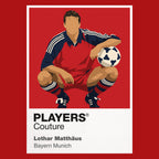 Lothar Matthaus Bayern Munich Icon Frame — Red
