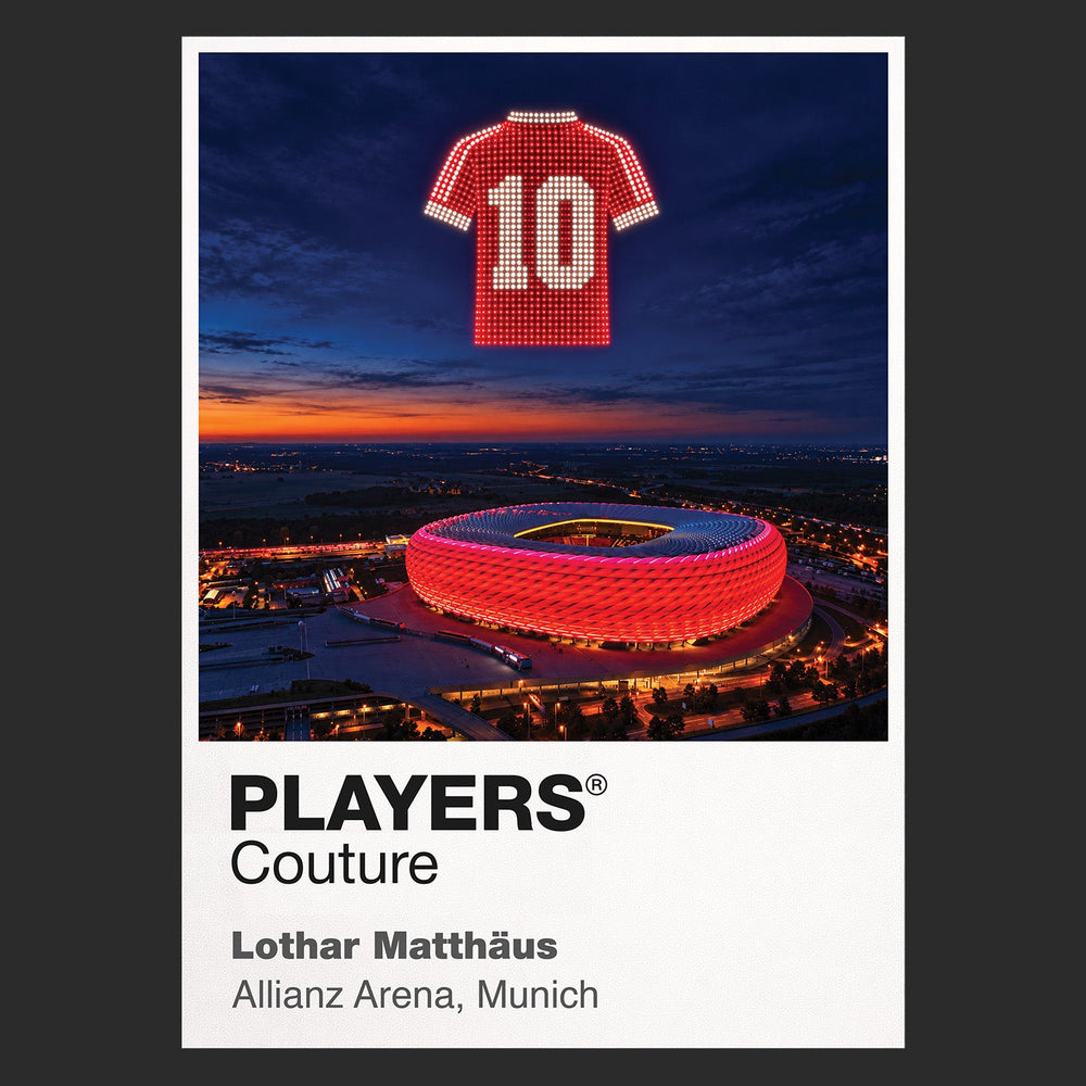 Lothar Matthäus Bayern Munich number 10 Icons in Lights Frame artwork in black