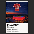 Lothar Matthäus Bayern Munich number 10 Icons in Lights Frame artwork in black