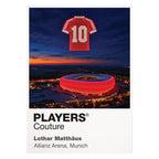 Lothar Matthäus Bayern Munich number 10 Icons in Lights Frame artwork in white