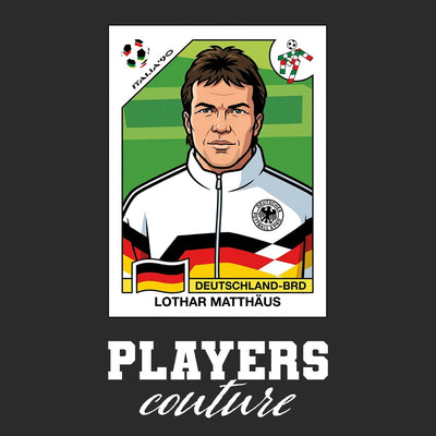 Lothar Matthaus World Cup Sticker Men's Hoodie – lothar matthaus black Players Couture design