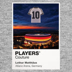Lothar Matthaus Germany number 10 Icons in Lights Frame artwork in grey