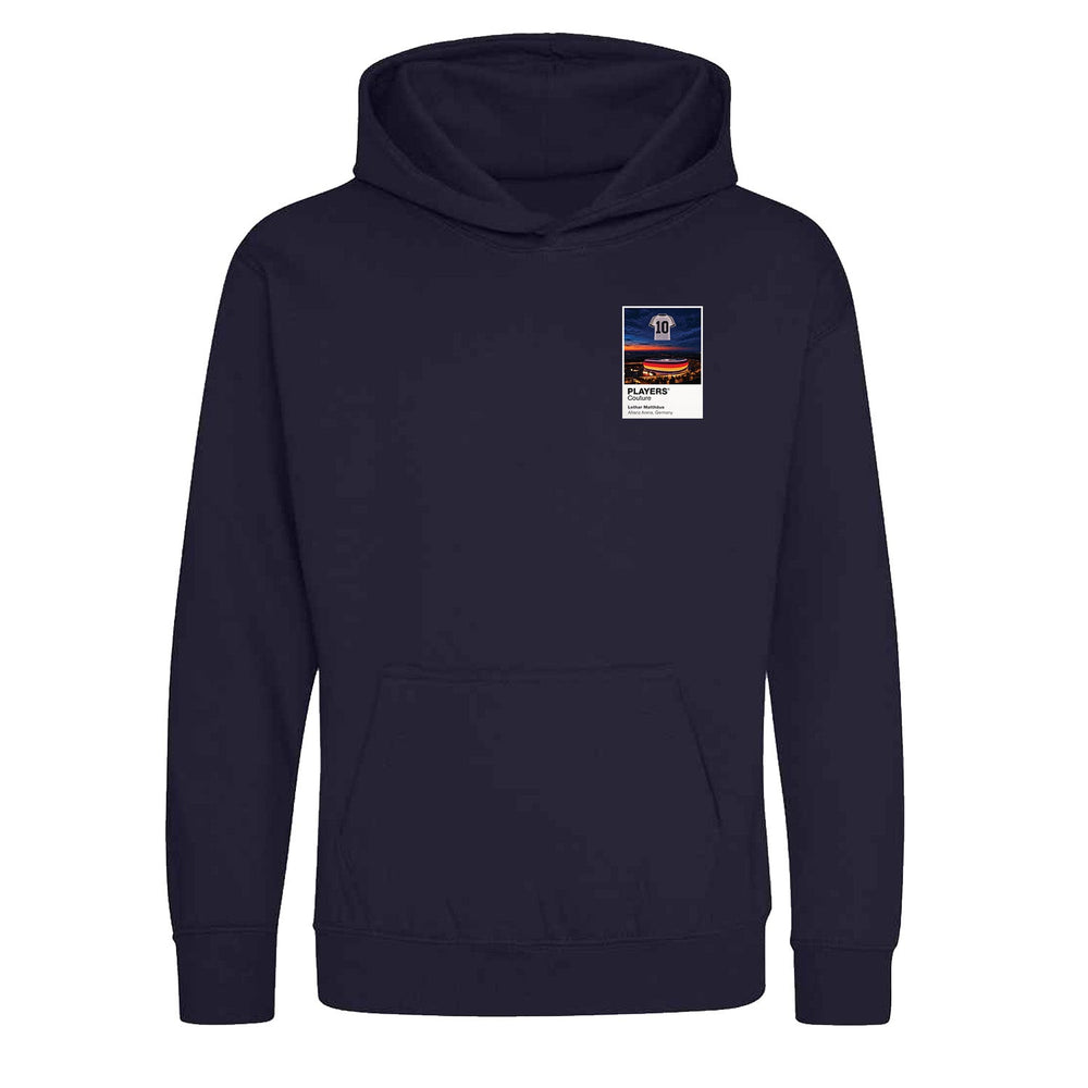 Lothar Matthäus Germany Icons in Lights Frame Kids Hoodie in Navy