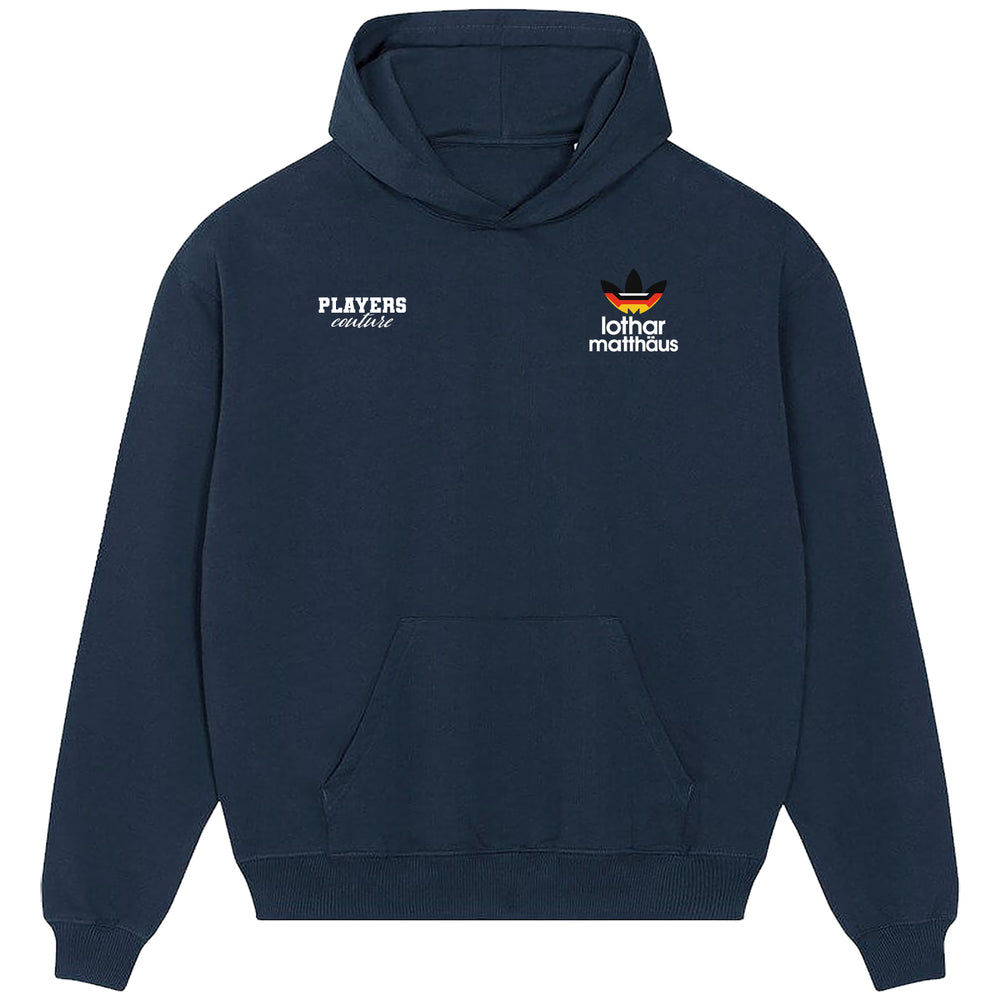 Lothar Matthaus Logo Players Couture Men's Casual Hoodie Navy