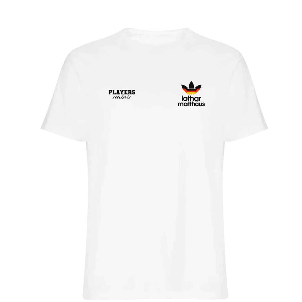 Lothar Matthaus Logo Players Couture Mens T-Shirt White