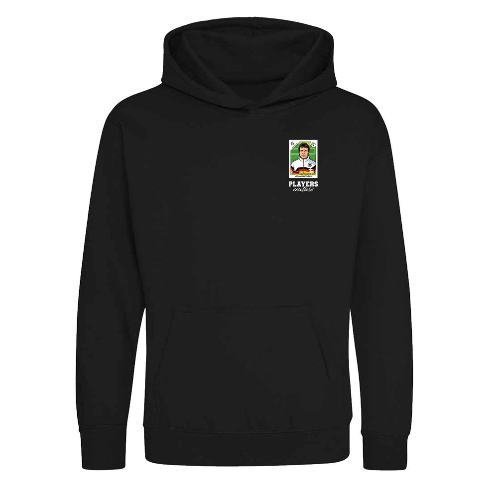 Lothar Matthaus World Cup Sticker Kids Hoodie – lothar matthaus sticker kids black hoodie Players Couture design
