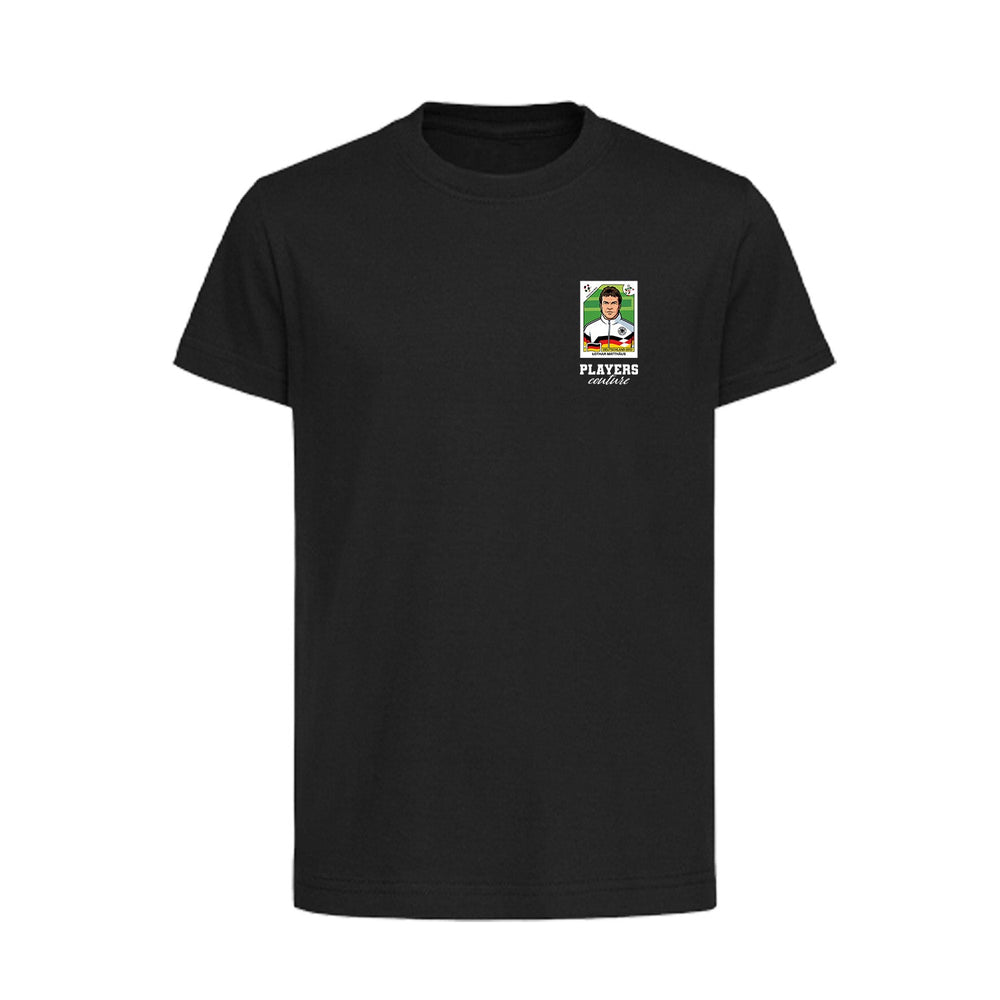 Lothar Matthaus World Cup Sticker Kids T-Shirt – lothar matthaus sticker kids black tshirt Players Couture design