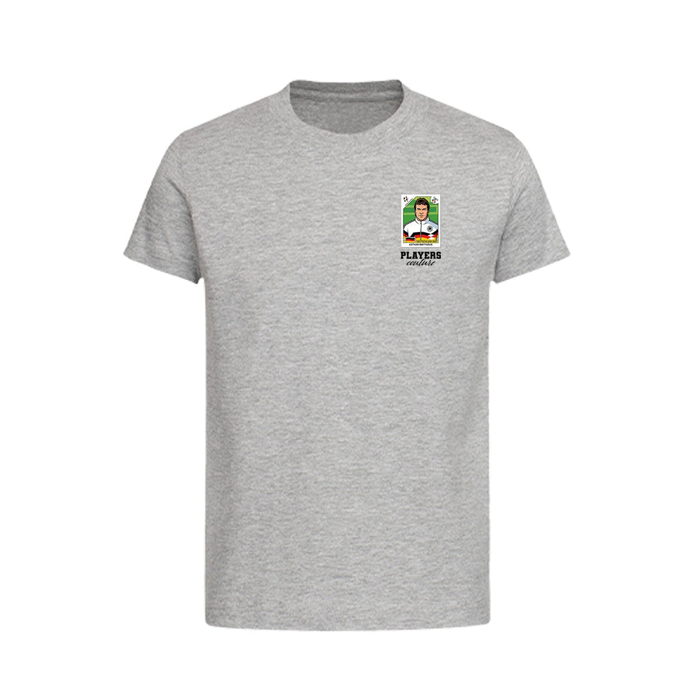 Lothar Matthaus World Cup Sticker Kids T-Shirt – lothar matthaus sticker kids grey tshirt Players Couture design