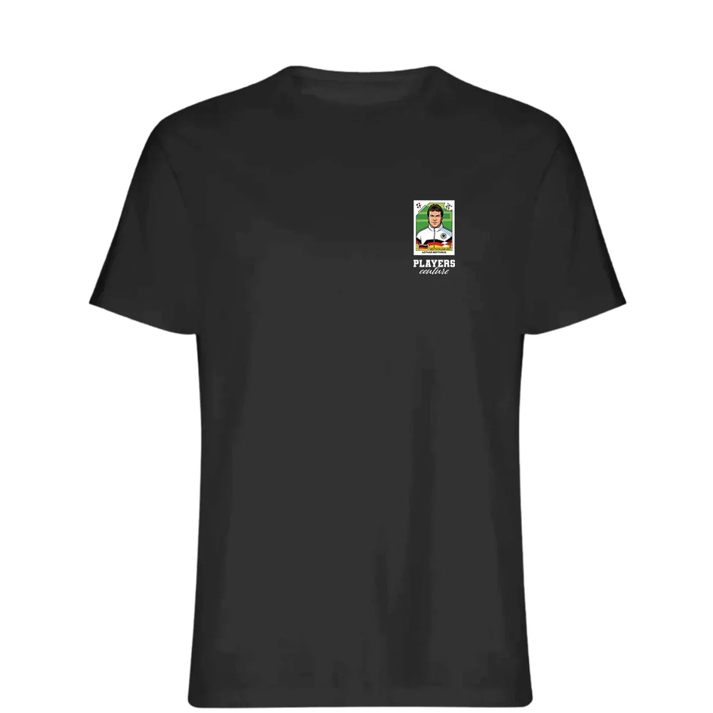 Lothar Matthaus World Cup t-shirt – black men's t-shirt featuring the Lothar Matthaus World Cup Players Couture logo