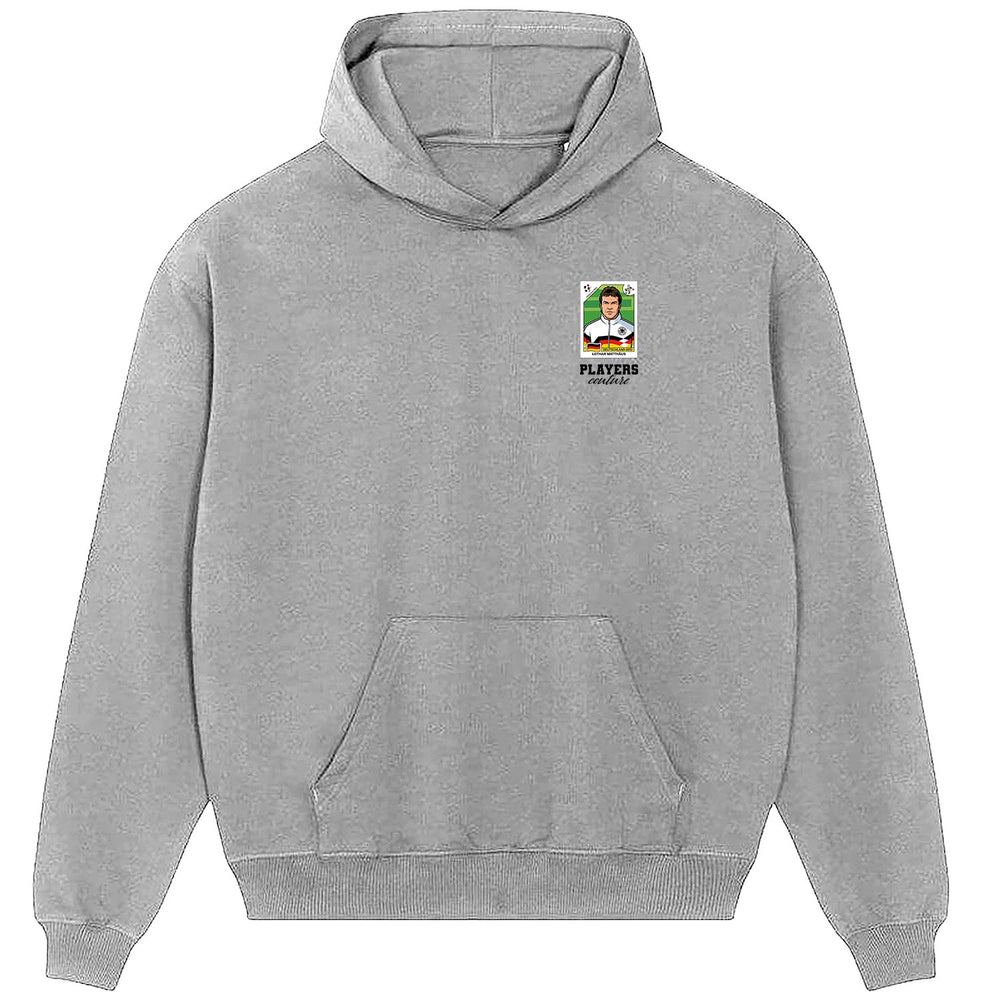 Lothar Matthaus World Cup Sticker Men's Hoodie – lothar matthaus sticker mens grey hoodie Players Couture design