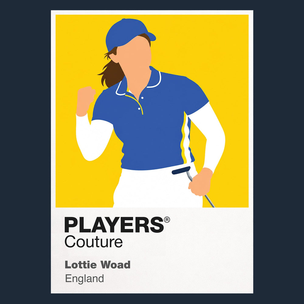 Lottie Woad Icon Frame artwork in navy