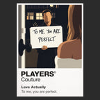 Love Actually the interconnected London ensemble beneath Christmas lights and airport-arrival warmth Icon Frame artwork in black
