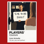Love Actually the interconnected London ensemble beneath Christmas lights and airport-arrival warmth Icon Frame artwork in red