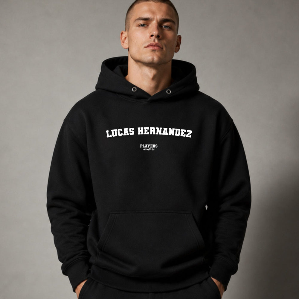 Lucas Hernandez name-print hoodie - black
