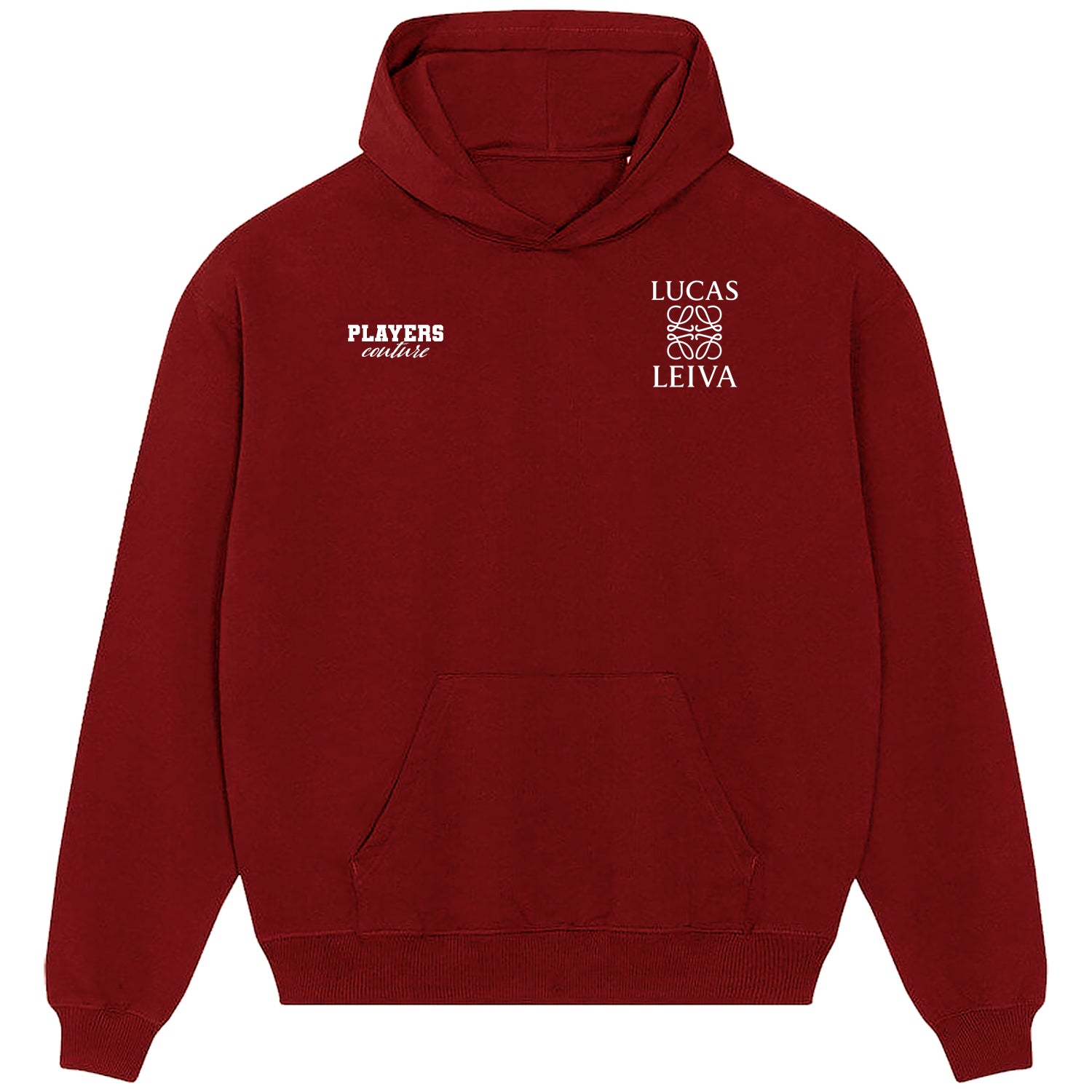 Lucas Leiva Logo Players Couture Men's Casual Hoodie Red