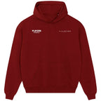 Lucio hoodie – red men's hoodie featuring the Lucio Players Couture logo
