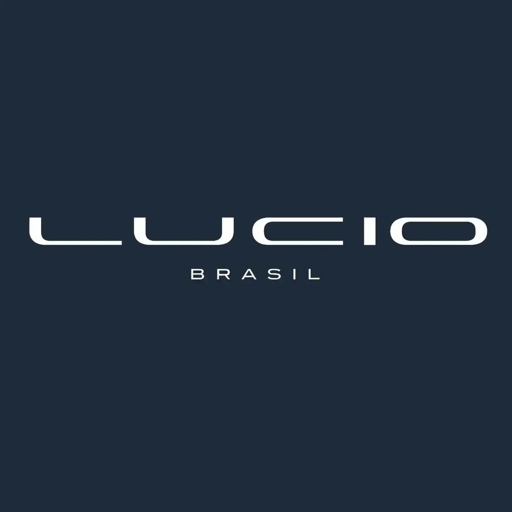 Lucio Logo Men's Hoodie – navy close-up detail shot of the Lucio Players Couture logo design