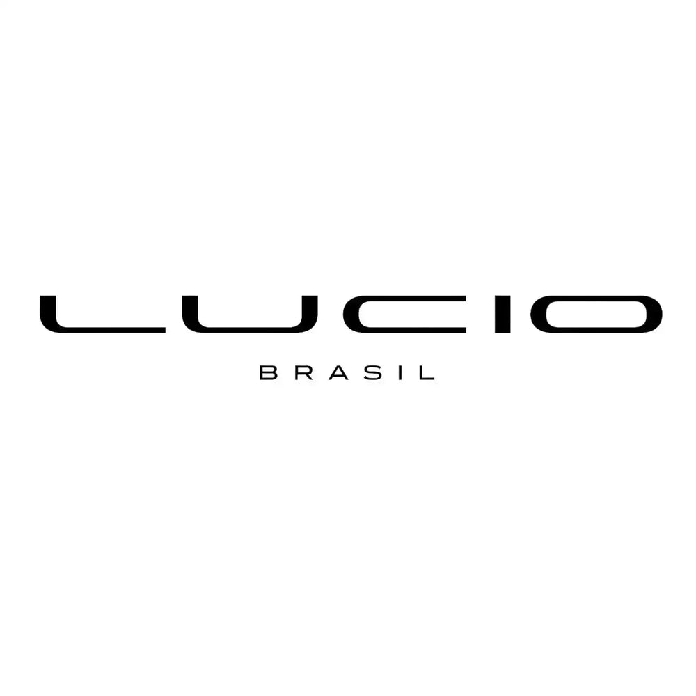 Lucio Logo Men's Hoodie – white close-up detail shot of the Lucio Players Couture logo design