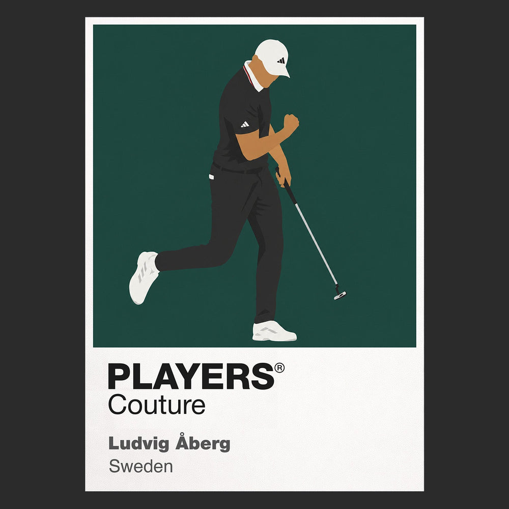 Ludvig Aberg Golf Icon Frame Men's Polo Shirt