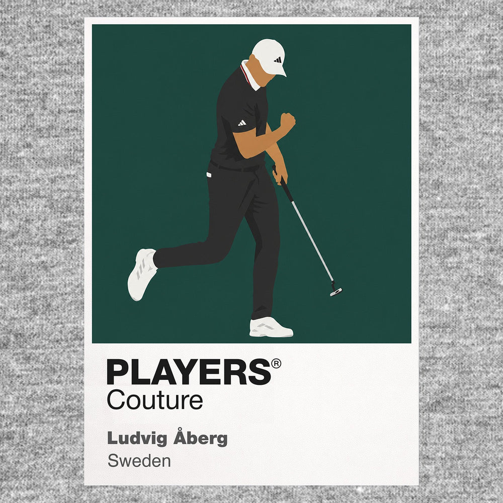 Ludvig Aberg Golf Icon Frame Men's Polo Shirt