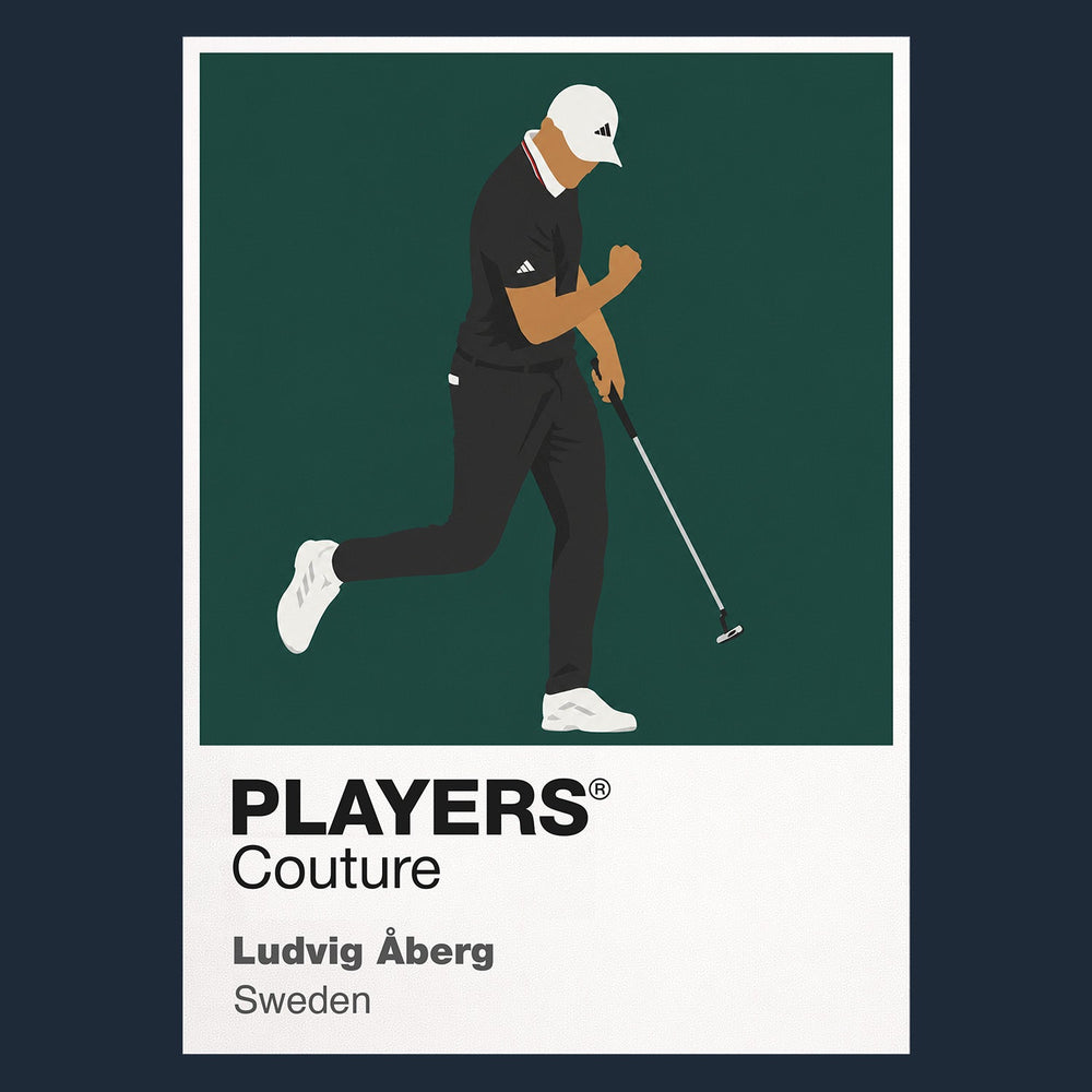 Ludvig Aberg Golf Icon Frame Men's Polo Shirt