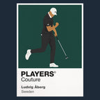Ludvig Aberg Golf Icon Frame Men's Polo Shirt