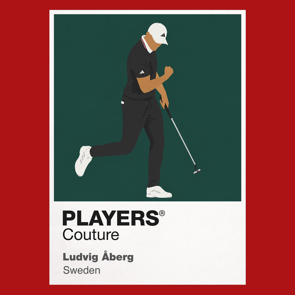 Ludvig Aberg Golf Icon Frame Men's Polo Shirt