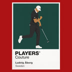 Ludvig Aberg Golf Icon Frame Men's Polo Shirt
