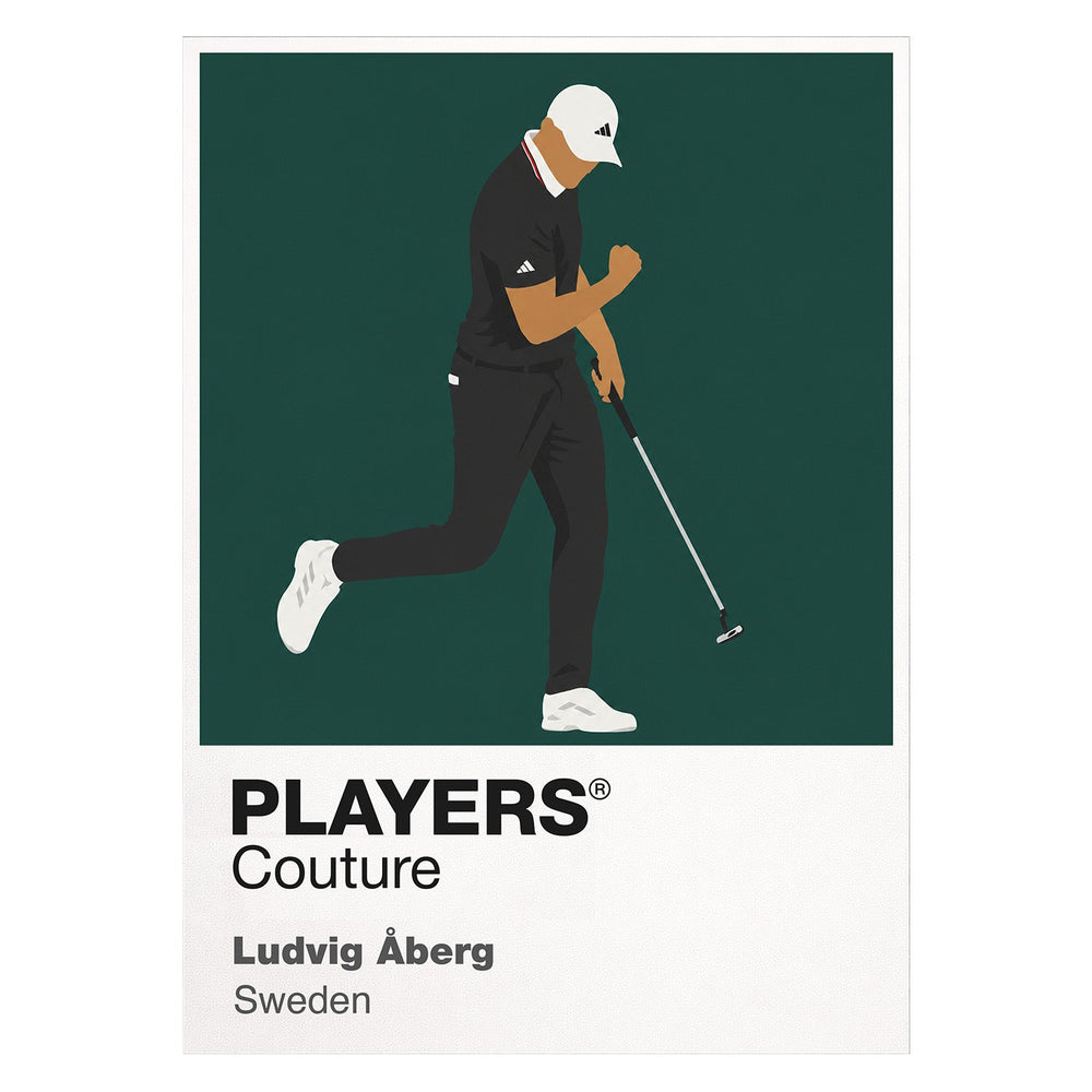 Ludvig Aberg Golf Icon Frame Men's Polo Shirt