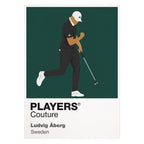 Ludvig Aberg Golf Icon Frame Men's Polo Shirt